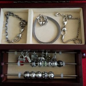 Brighton Charm Bracelet and Matching jewelry box